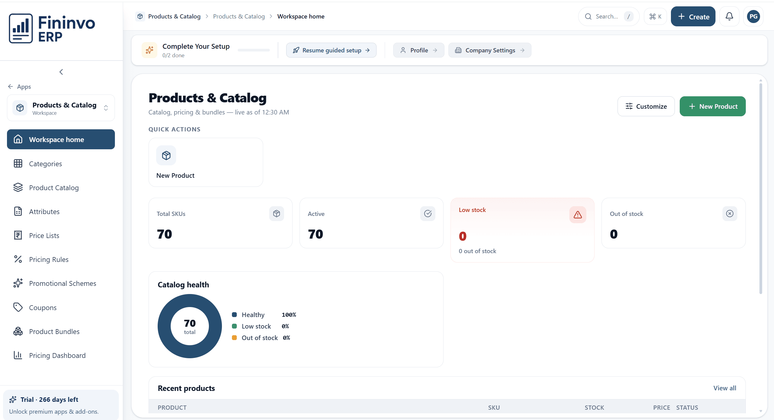 ERP Suite dashboard preview